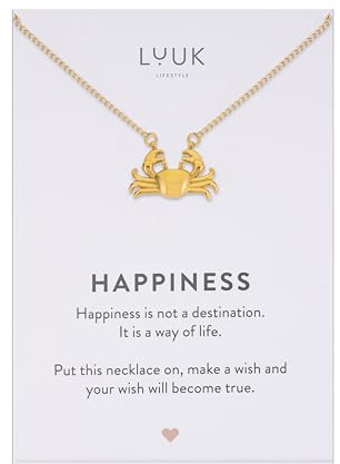 LUUK LIFESTYLE Filigrane Halskette mit Anhänger aus wasserfestem Edelstahl, Geschenk für Frauen, modernes Schmuck Design