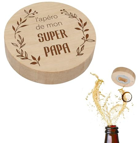 Cadeau Fete Des Peres Cadeau Papa Ouvre Bouteille Cadeaux Anniversaire Papa,Cadeaux pour Papa,Super Papa Décapsuleur,Fete Des Peres Saint Valentin Pour Homme