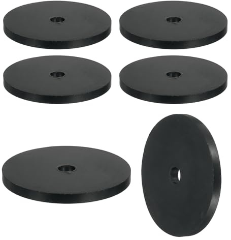 QUARKZMAN 6Pcs Rondelle Caoutchouc 70 mm OD x 10 mm ID x 5 mm Épaisseur Entretoise Plastique Plates Anti-Vibrations Rond pour Machines Industrielles Domestiques