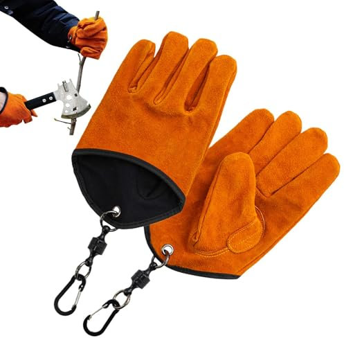 Gants Résistants À La Chaleur | Gants Résistants À La Chaleur pour Barbecue,Mitts Anti-Dérapants Sécurisés pour Barbecue, Grillade, Pêche, Cuisine et Cheminée