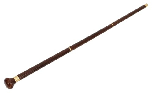 WRITWAA Rutschfester Gehstock Wanderstab Gehstöcke Für Senioren Gehstöcke Für Männer Spazierstöcke Zum Wandern Stöcke Zum Spazierengehen Wanderstöcke Männer Holz Dark Brown