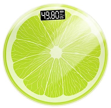 GOOHOCHY 1pezzi Bilancia Pesapersone Digitale Design in Vetro Temperato Con Display Led Grande e Funzione Temperatura Strumento Preciso Per Gestione Peso e Salute Domestica