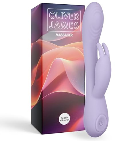 Rabbit Vibrator Dildo by Oliver James - G Spot Vibrator with 10 Vibration Modes, Quiet & Powerful Silicone Sex Toys for Her, Showerproof Adult Toys, Vibrators & Dildos (Pastel Lilac)