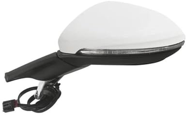 Specchio Laterale 5GG857507A Per VW Per Golf 7 MK7 2014-2016 Specchietto Retrovisore Elettrico Pieghevole Specchietto Riscaldato Regolazione Elettrica Con Luce Specchietto Esterno(BIANCO,Sinistra)