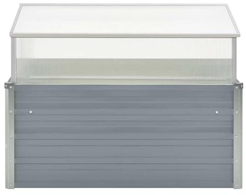 Eleganz Gewächshaus aus verzinktem Stahl 100x100x85 cm - Robust & wetterfest für Garten, Balkon oder Terrasse - Ideal für Pflanzenzucht und Gemüseanbau
