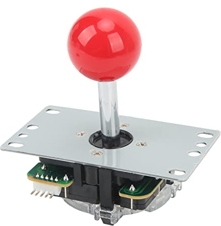 Naroote  Joystick Gamepad Högkänslig Kampstav med Skyddsdynor för Arkadkonsoler (Röd)