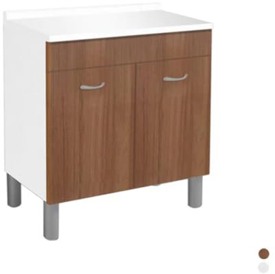 Mueble base para fregadero de cocina modelo PRATIKA 80 x 50 cm teca