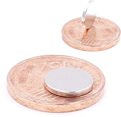 Brudazon | 100 Scheiben-Magnete 8x1mm | N52 Güteklasse - Neodym-Magnete | Ideal für Modellbau, Foto, Whiteboard, Werkstatt, Kühlschrank | Magnetscheibe
