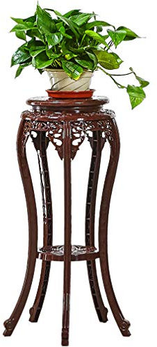 KDDEON Blumenständer Indoor,Blumenregal Mehrschichtig,Blumentopf Rack bodenstehend Wohnzimmer,Vertikal Pflanzenrahmen Durchbrochene,Rutschfeste Unterseite,Braun/Weiß