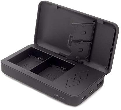 PATONA (9891) LP-E6 LP-E6N LP-E6NH Akku Ladegerät mit Powerbank Funktion (Powerbook) - innovatives Zwei-Wege Ladegerät mit USB Ausgang