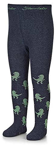 Sterntaler Baby-Jungen T-Rex Strumpfhose, Blau Mel, 98-104