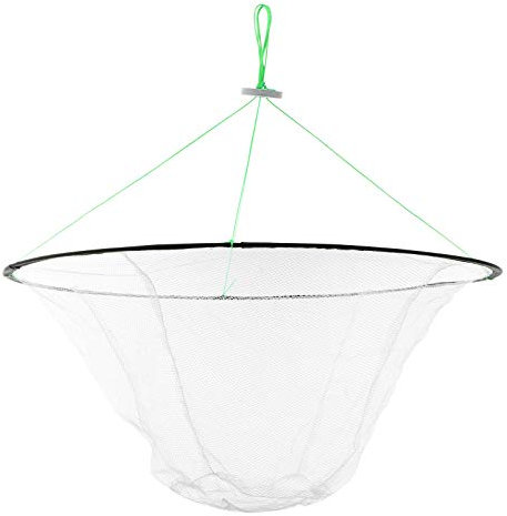 BESPORTBLE Faltbares Fischernetz 80 cm Durchmesser - Praktische Krebsreuse FüR Fische, Krabben, Garnelen Und Langusten, Einfach Zu Bedienen Und Kompakt Zu Verstauen