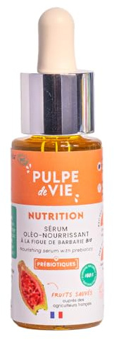 Pulpe de Vie - Sérum Nourrissant Visage Certifié BIO 30ml - Pêche - Peau Douce et Veloutée - Nourrit en Profondeur - Effet Non Gras - Réparateur - Élixir Naturel - 100% Naturel