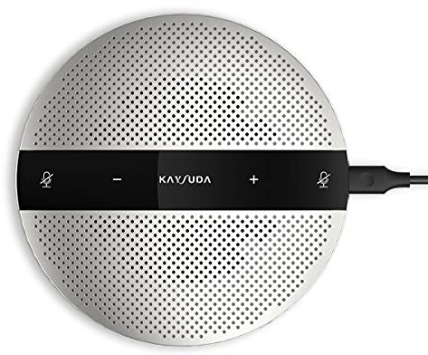 Kaysuda - Altoparlante USB omnidirezionale a 360°, portatile, per conferenze, con cancellazione dell’eco, per Teams, Zoom, chiamate VoIP, webinar, chiamate, call center e registrazioni