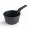 Lacor - 25164 - Mini casseruola in alluminio 100% senza PFOA, antiaderente doppio strato, adatto per induzione, impugnatura ergonomica, Ø 14 x 8cm, nero
