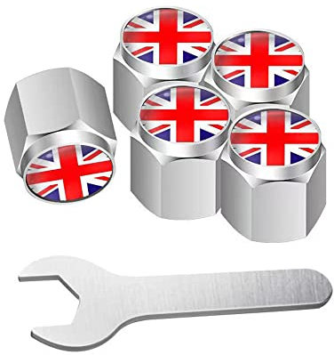 5 StüCk Metall Reifenventil Luftdichte Abdeckung Staubschutz, Rostfrei Auto Reifen Ventilkappe Reifenventil, FüR Cooper S/One Clubman F54 F55 R50 R53 R55 R56 R60 Hatachback Countryman R61