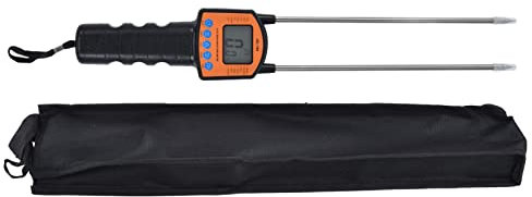 Misuratore di Umidità per Farina Digitale, Tester di Umidità per Cereali con Messaggio Vocale LCD Retroilluminato Ad Alta Precisione Ad Alta Sensibilità Misuratore di Umidità per Cereali Resistente Al