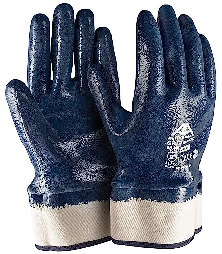 GUANTI DA LAVORO NBR BLU POLSINO DI SICUREZZA RICOPERTO M-XXL 12PAIA ACTIVE GEAR (10/XL)