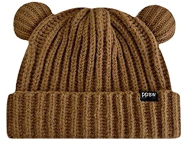 Orbgons Unisex Mütze Süßer Bär Beanie Damen Herren Strickmütze Niedliche Bären-Wollmütze, Damen-Strickmütze, warme Ohrenmütze für Herren Warm für Wintermütze