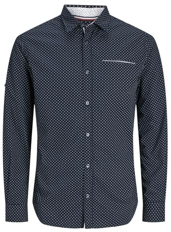 Jack & Jones Camisa Superior para Hombre Slim Fit, Sky Captain, L