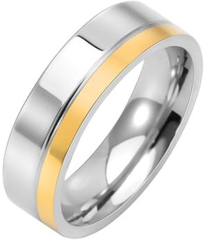 Aotiwe Freundschaftsringe, Ring Schmuck Einfach Poliert aus Titan Stahl Größe 60 (19.1) Geschenk Hochzeitstag