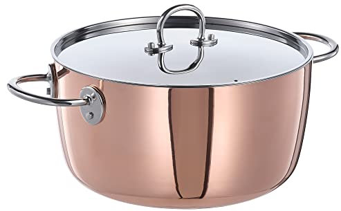 Generisch FINMAT Topf mit Deckel, 5 l, Kupfer/Edelstahl