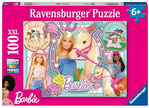 Ravensburger - Barbie-Puzzle, 100 XXL-Teile - Puzzles für Kinder ab 6 Jahren, Barbie-Kollektion, Lern- und Spaßspiele, Geschenkideen