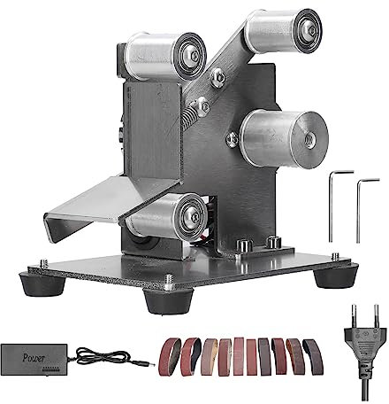 Lijadora orbital, Mini lijadora de banda eléctrica, Mini máquina pulidora eléctrica DIY, afilador de bordes, herramienta eléctrica de trabajo de Metal y madera para fabricación de metales, carpintería