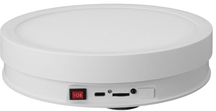 Motorisierter Rotierender Ausstellungsständer mit LED-Licht, Fernbedienung, Elektronischer Drehteller-Ausstellungsständer für Schmuck und Fotografie-Produktshows