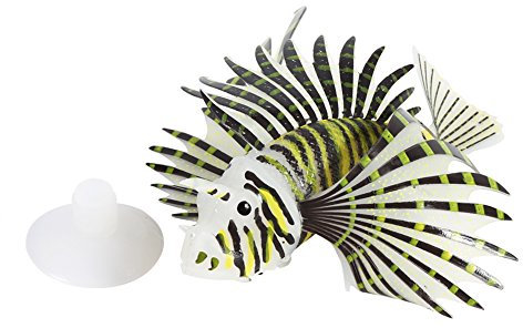 Brrnoo Aquarium-Ornament, Gefälschter Aquarium-Fisch, Silikon-Feuerfisch, Leuchtet Im Dunkeln mit 5 Farben, Schöne und Lebendige Meeresdekoration, Aquarium-Simulationstier-Ornamente