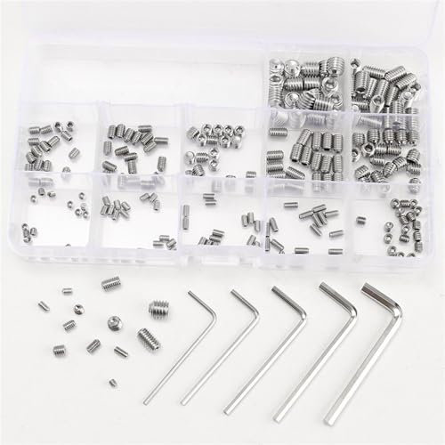 240 Stück Sechskantschrauben-Set mit 5 Schraubenschlüsseln, Edelstahl-Schraubendreher-Set, Reparaturbefestigungen für Holz, Möbel, Leuchten
