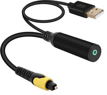 YANBORONSN Câble de conversion audio optique à fibre numérique femelle de 3,5 mm, câble optique audio vers auxiliaire avec câble d'alimentation USB, pour TV, décodeur et autres appareils