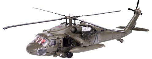 Modèle d'hélicoptère Black Hawk à l'échelle 1/64, kit de modèle d'avion militaire en alliage moulé sous pression avec effets sonores et lumineux réalistes, affichage statique de collection pour les