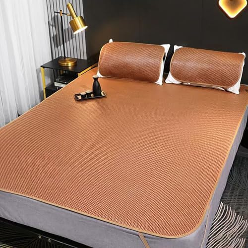 Kavenza Estera de Cama de Bambú, Plegable Esterilla de Bambú de Hielo, Colchoneta para Bamboo Colchón, Cama De Estudiante para De Enfriamiento para Escuela, Varias Especificaciones(120cm)