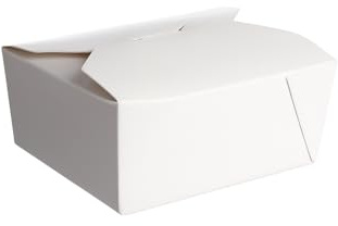 Vertduree Boîtes Repas Carton avec Couvercle – Kraft ou Blanc – 480ml à 1300ml – Emballage Alimentaire Jetable – Écologique – Lots 50, 100, 500 – 4 Tailles (BLANC, 780ML – Lot de 50)