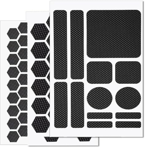 COYUN 3 Fogli Adesivi Antiscivolo Grigi, Nastro Antiscivolo Universale per Telefono Nastro Antiscivolo per Mouse Adesivo per Telefono Cellulare Strisce Pretagliate Nastro Adesivo per Fotocamera Mouse