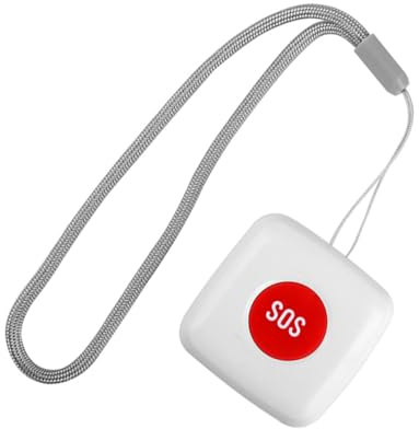 Kisangel Pulsante di Emergenza Wireless Allarme Caduta e Collegamento Intelligente Chiamata Remota per Badanti Adatto per Bambini Donne Incinte Disabili Uso in Casa Ospedale Hotel