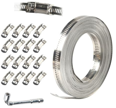Fascette Per Tubi In Acciaio Inossidabile 304 Assortimenti Rack Tubi Flessibili Regolabili Grandi Dimensioni Attacco In Metallo Cablaggio Elettrico
