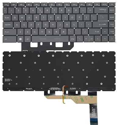 FDMOZRE Tastiera retroilluminata USA/Russa per MSI per Creator Z16 A11UET A12UX MS1571 V194222BK V203022AK Notebook(US Grey Backlit)
