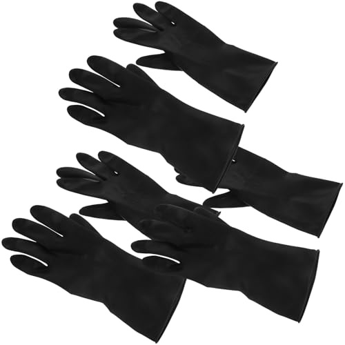 Toyvian 3 Paar Friseurhandschuhe zum Haarefärben aus Gummi und Kunststoff und Rutschfest Handschutz für Damen und Herren zum Kochen und Gartenarbeit