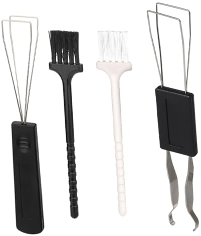 BESPORTBLE Kit de Nettoyage pour Clavier d'Ordinateur avec Extracteur de Touches et Brosse Double Fonction Noire et Blanche Outil Multifonction pour Clavier PC Accessoire de Nettoyage