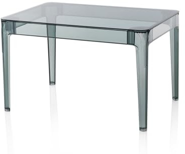 AQA DESIGN Accessori casa Tavolo, Gambe in policarbonato fumè, salvaspazio, Montaggio a Muro, Facile da installare, Ideale per arredare - Fumè - 120x80x74,2 cm