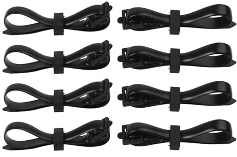 LIANFOND Confezione da 8 fascette di supporto regolabili in PVC per alberi, arbusti e piante in vaso, colore nero