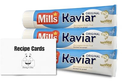 Norwegian Fish Paste Bundle: 3pack, Mills Kaviar Smoked Cod Roe Paste 185g
