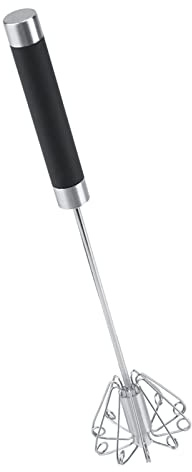 Batidor Manual para Huevos Batidora de Cocina de Acero Inoxidable Manual Fácil de Usar para Huevos y Leche Herramienta de Cocina Ergonómica
