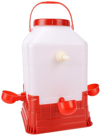 Abbeveratoio Automatico per Pollame, Abbeveratoio per Pollo di Grande capacità da 10 Litri con 4 Ciotole Mangiatoia per Pollame in plastica per Polli Anatre Uccelli
