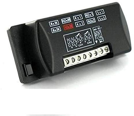 Nice FLOX2R récepteur, 2 canaux 433,92 MHz Rolling code/Memory - 256 télécommandes !!! AC/DC 12-24V Noir