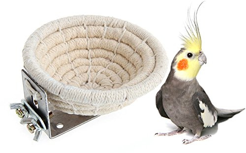 Handgefertigtes Brutnest aus Baumwolle für Vögel, Bett für Wellensittiche, Sittiche, Nymphensittiche, Kanarische Finken, kleine Papageien, Nistkasten