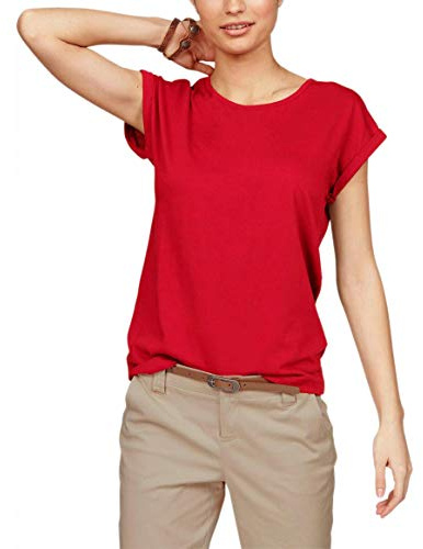 TrendiMax T-Shirt Donna Estate Maglia Casual Camicie Tinta Unita Maglietta Basic Top Magliette Tee