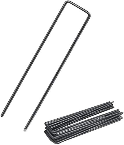 25x Erdanker mit flachem Kopf | Erdnägel | Bodenanker aus unverzinktem Carbonstahl zur Befestigung von Unkrautvlies | Gartenvlies | Unkrautfolie | Zaun & Netz oder fürs Camping - (25, 150x25x2,7 mm)